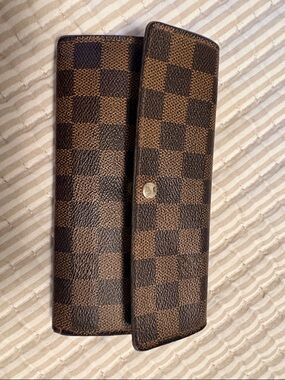 Louis Vuitton Brown Damier Canvas Long Wallet